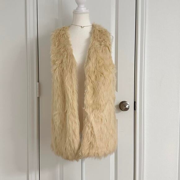 BB Dakota Size Medium Y2K Vintage Furry Vest - Picture 1 of 5